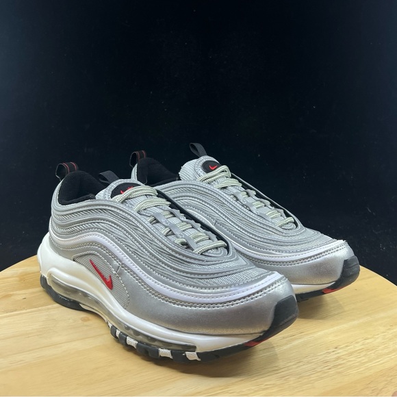 Women's Nike Air Max 97 OG “Metallic Silver/Varsity Red”Multi Size DQ9131-002 - Picture 4 of 9